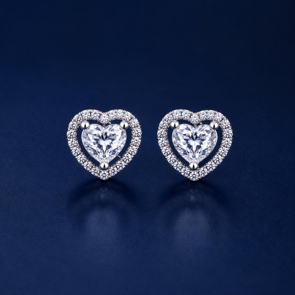 Halo Heart Stud