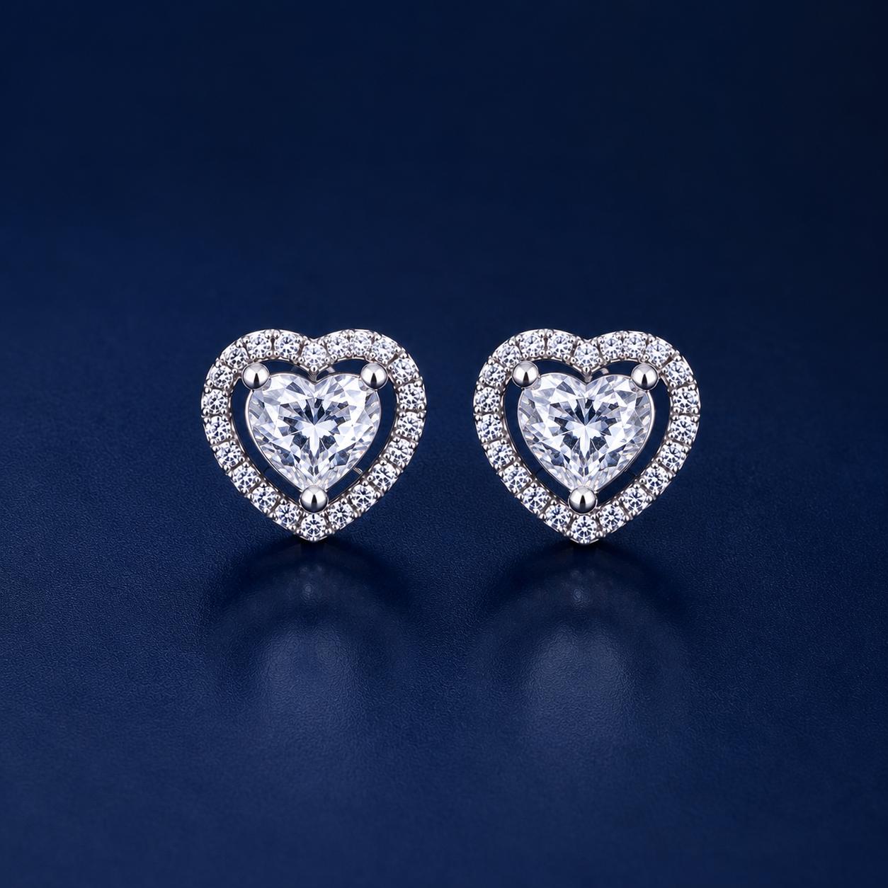 Halo Heart Stud