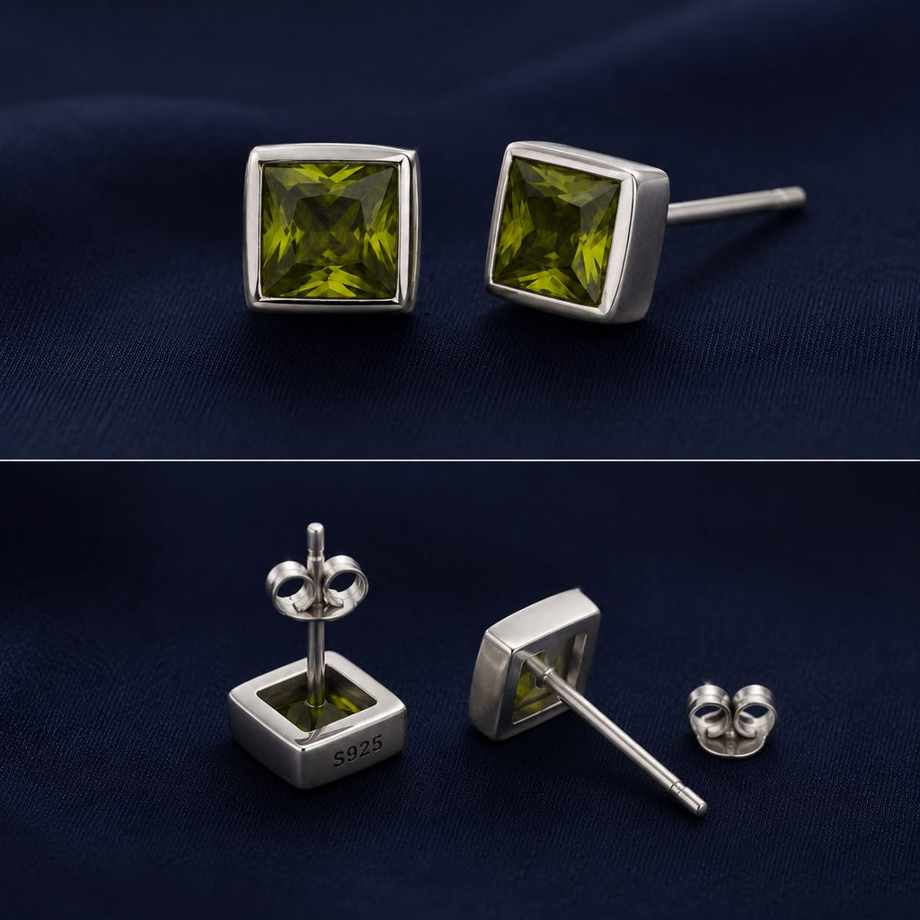Olive Emerald Stud