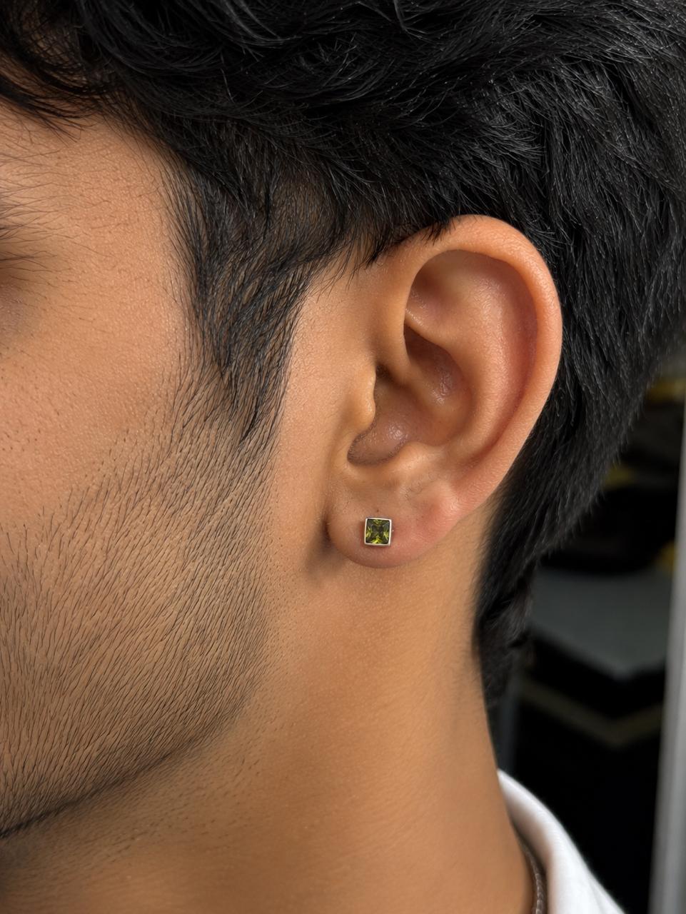 Olive Emerald Stud