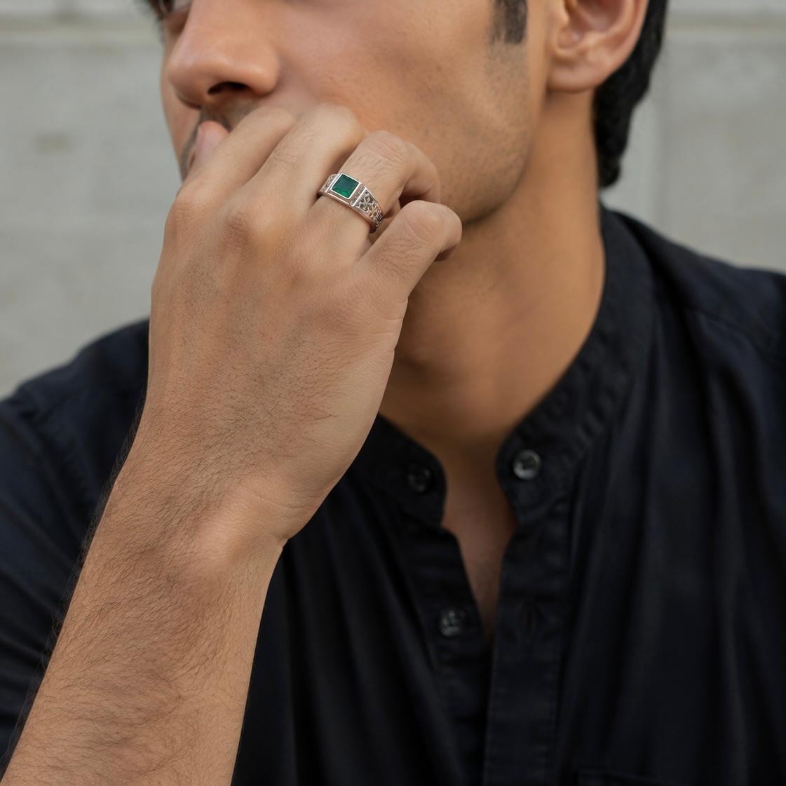 Emerald Crest Ring